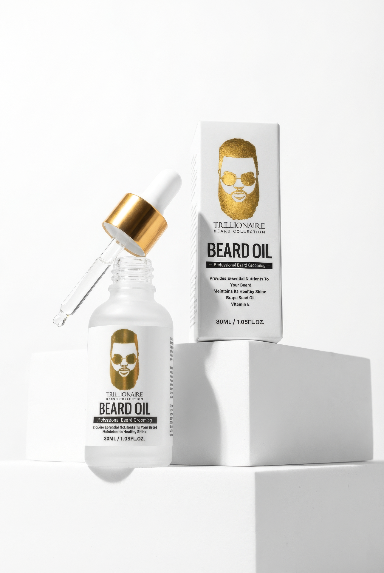 Trillionaire Beard Oil — 30ml bottle and box